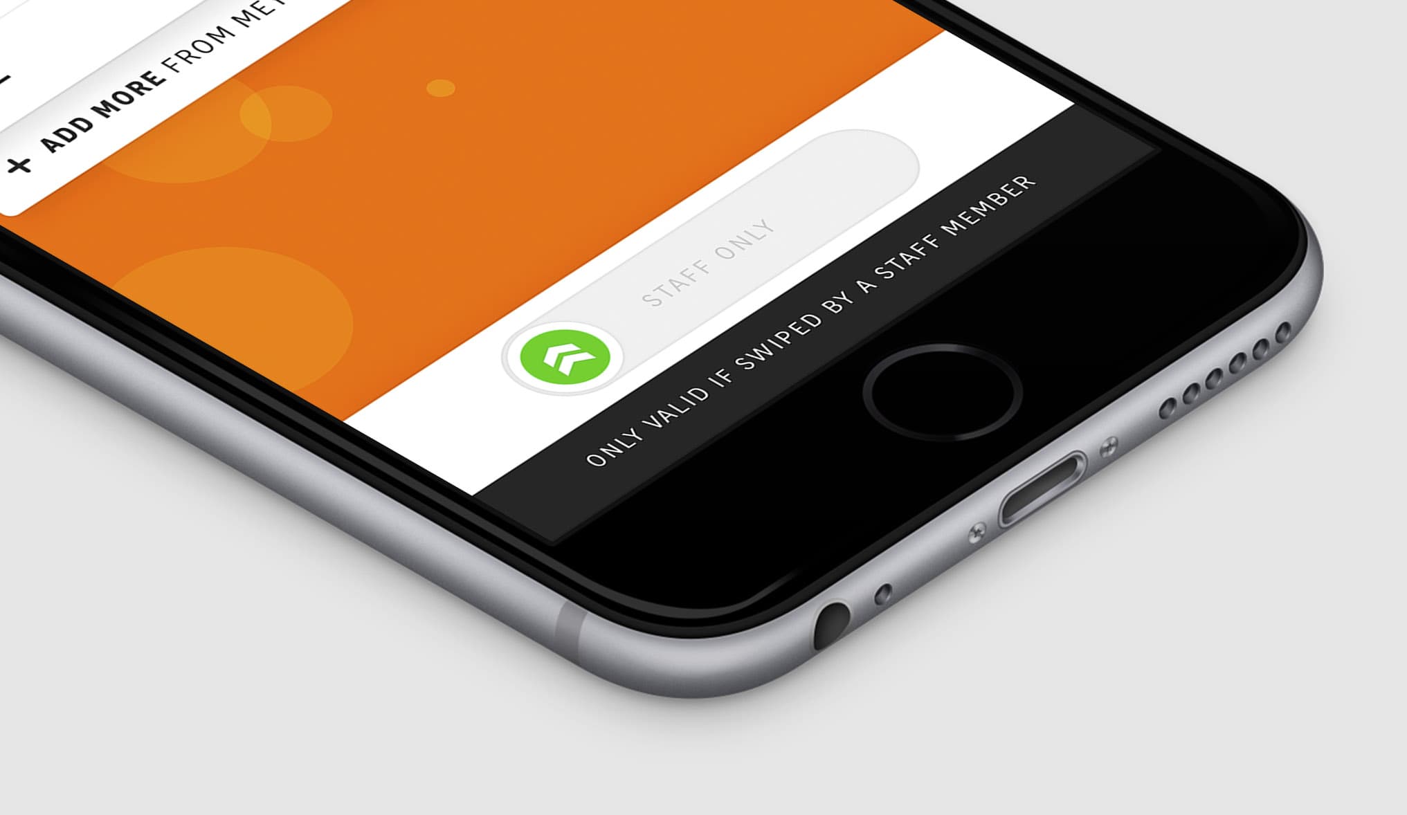 Roskilde Fast Track — staff swipe-to-validate order screen