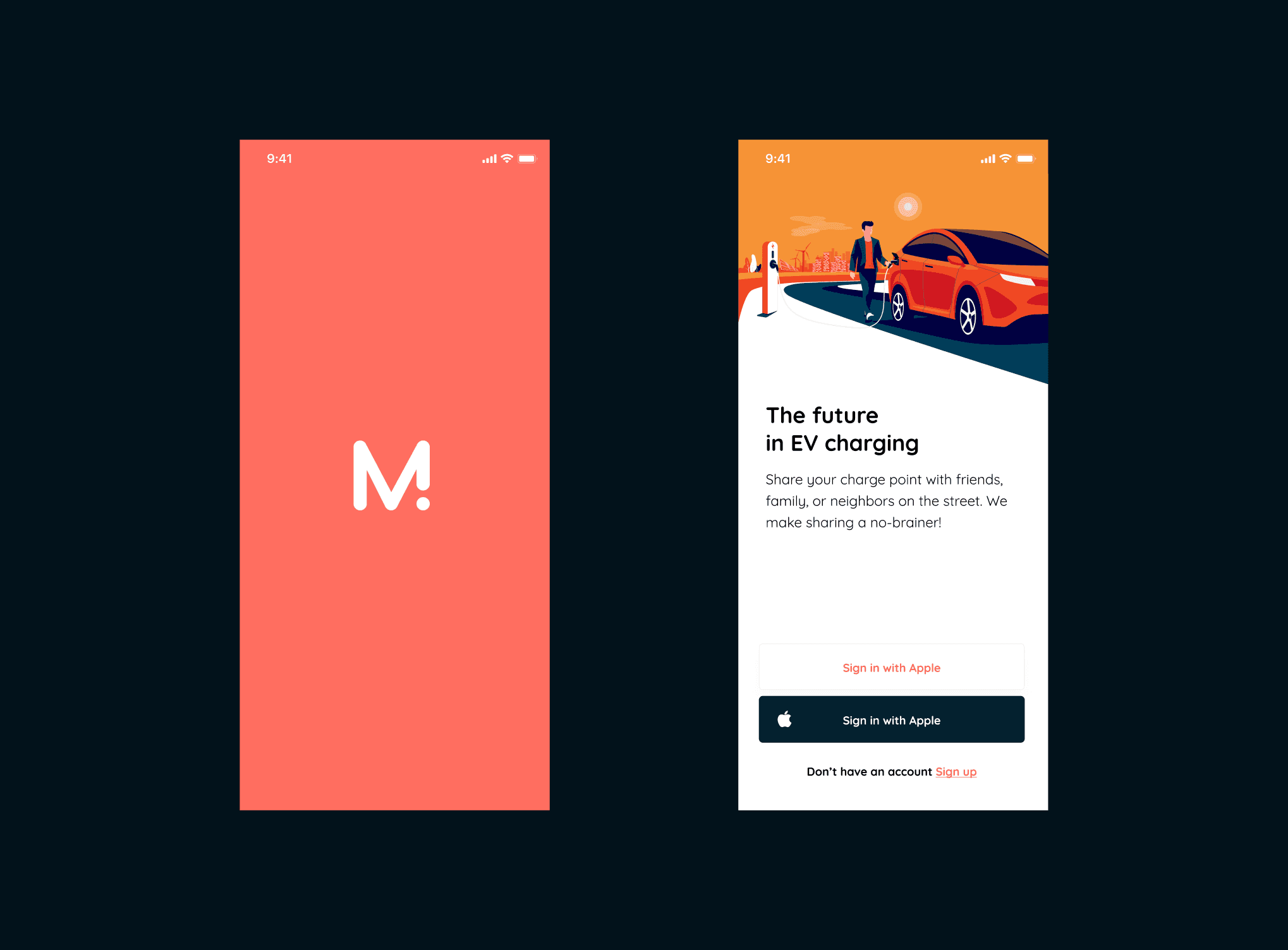 Monta — splash screen and sign-in onboarding